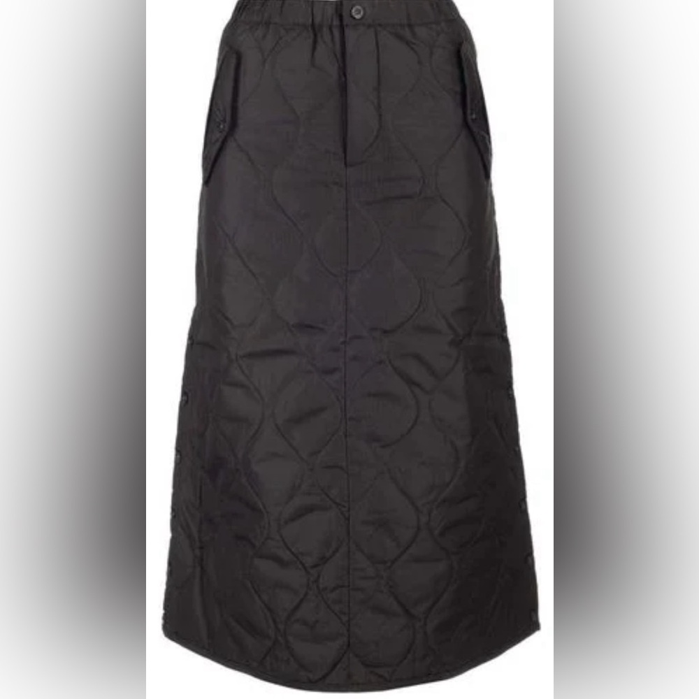 A-line quilted midi skirt